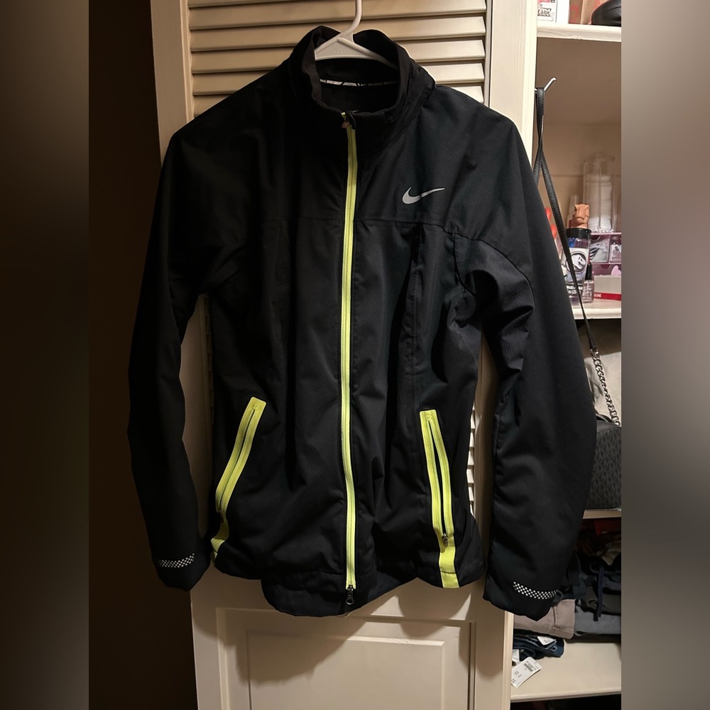 Nike Black Jacket with Lime Highlights